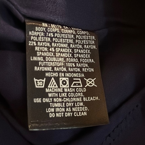 Anthropologie‎ Deletta Floral Caledonia Dress Blue Gray NWT Size Medium - Picture 14 of 15